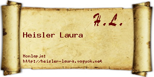 Heisler Laura névjegykártya